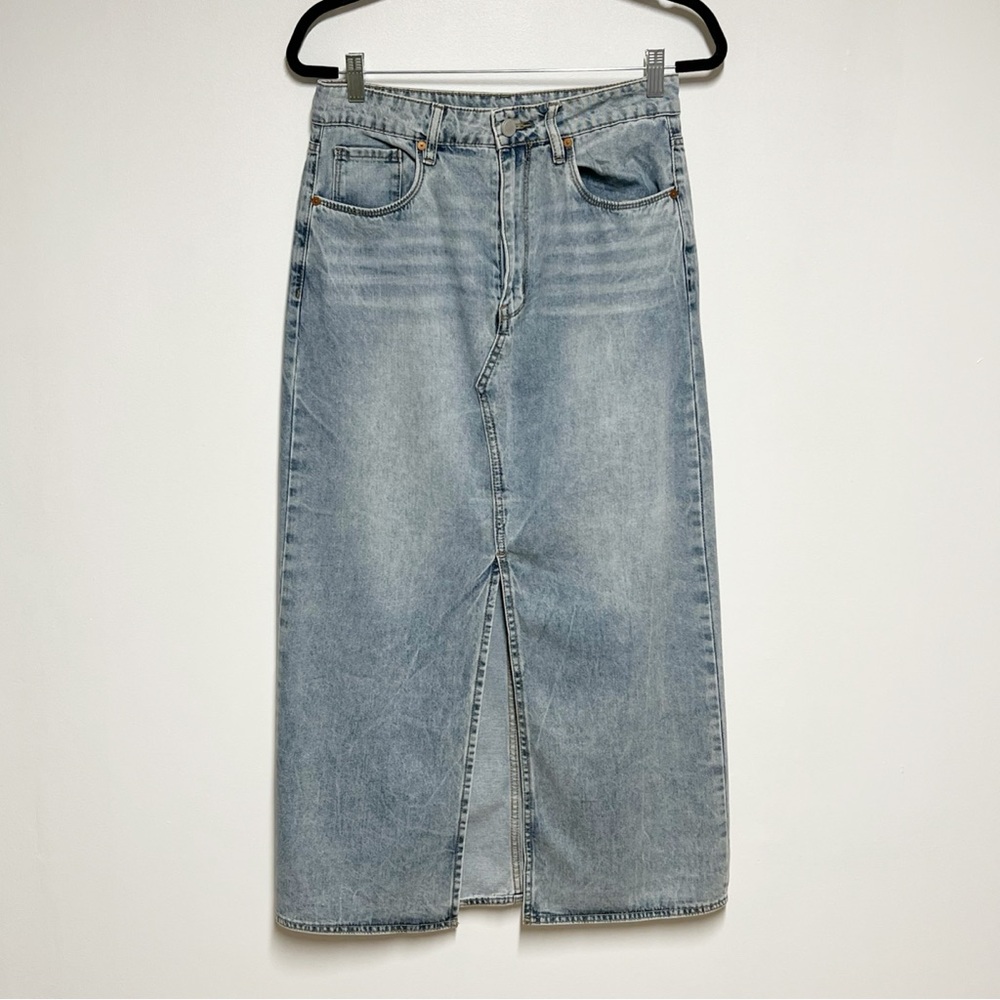 Blank NYC In my Mind Maxi Denim Jean Skirt Sz Womens 27